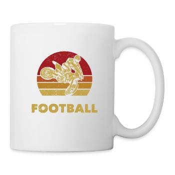 Wenn es einfach wäre, würde man es Fußball-Dirtbik - Tasse - Weiß - Rechts