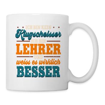 Lehrer Lehrerin Klassenlehrer - Tasse - Weiß - Rechts