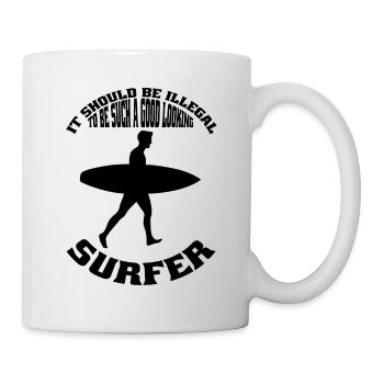 Surf instructor Surfer surf surf surfboard - Mug - white - Right