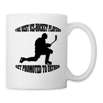 Eishockey Vater Eishockeyteam Dad Wintersport Papa - Tasse - Weiß - Rechts