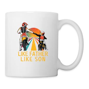 Moto Cross Braaap Dirt Bike Motocross Wie der Papa - Tasse - Weiß - Rechts