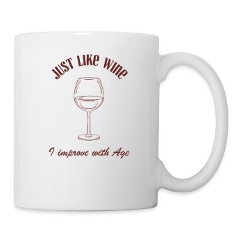 I Improve With Age Wine Old Man Women - Mug - white - Right