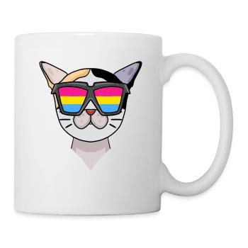 Chat pansexuel japonais Bobtail à poil long - Mug blanc - blanc - Droite