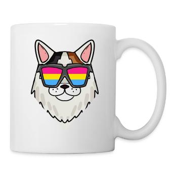 Pansexual Turkish Van - Cat with Glasses - Mug - white - Right
