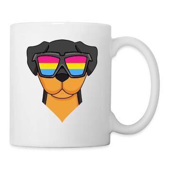 Pansexual Rottweiler Dog - Dog with Glasses - Mug - white - Right