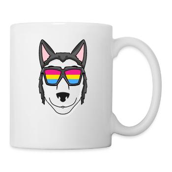 Pansexual Siberian Husky Dog - Dog with Glasses - Mug - white - Right