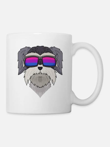 Bisexuell Schnauzer Hund Geschenk - Tasse - Weiß