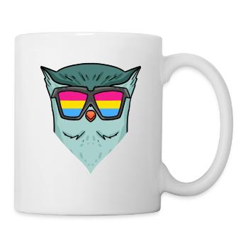Pansexual Owl - Owl with Glasses - Mug - white - Right