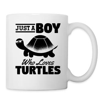 Juste un garçon qui aime les tortues - Mug blanc - blanc - Droite