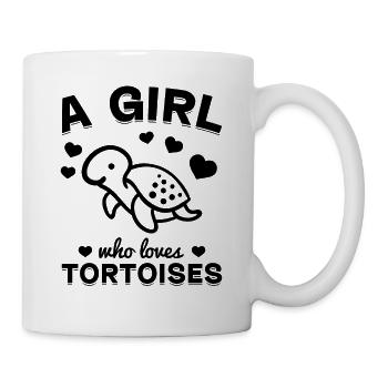 A girl who loves turtles, - Mug - white - Right
