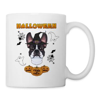 Joyeux Halloween I Dog Lover I Boston Terrier - Mug blanc - blanc - Droite