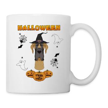 Joyeux Halloween I Amoureux des chiens I Grand Danois - Mug blanc - blanc - Droite