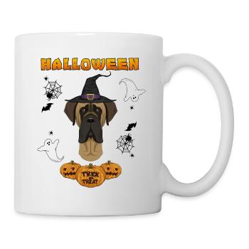 Happy Halloween I Dog Lover I Mastiff - Tasse - Weiß - Rechts