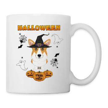 Happy Halloween I Dog Lover I Welsh Corgi - Mug - white - Right
