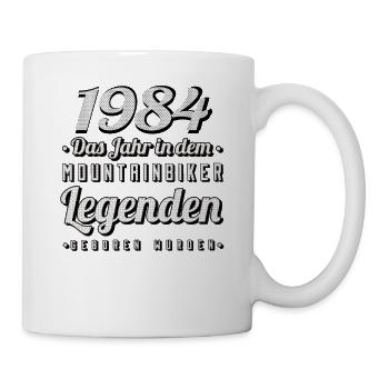 MTB-Mountainbiker 1984 Jahrgang Geburtstag MTB - Tasse - Weiß - Rechts