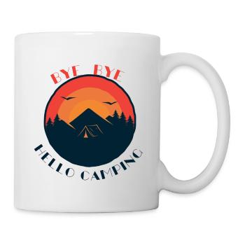 Bonjour Camping Aventure Aventure Vacances Forêt - Mug blanc - blanc - Droite