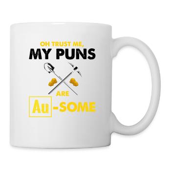 Goldwaschen Goldsucher Goldschüfer Design - Tasse - Weiß - Rechts