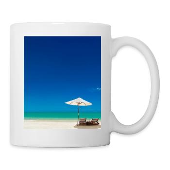 Sommerurlaub Am Sandstrand am Meer - Tasse - Weiß - Rechts