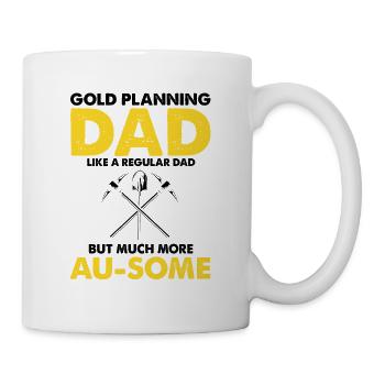 Goldwaschen Goldsucher Goldschüfer Design - Tasse - Weiß - Rechts