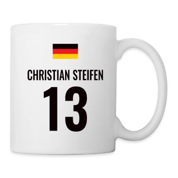 Fußball Sauf Trikot Deutschland Mallorca Gruppen - Tasse - Weiß - Rechts