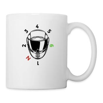Cadeau motocycliste Casque moto - Mug blanc - blanc - Droite