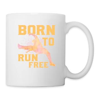 Born To Run Free Traceur Parkour Free Running - Tasse - Weiß - Rechts