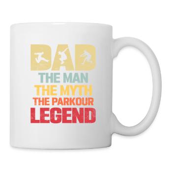 Dad The Man The Myth The Parkour Legend Wall Trac - Tasse - Weiß - Rechts