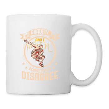 Gravity And I Respectfully Disagree Parkour Trace - Tasse - Weiß - Rechts