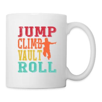 Jump Climb Vault Roll Parkour Traceur - Tasse - Weiß - Rechts