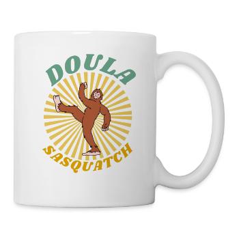 Entraîneur de travail Entraîneur de naissance Doula Squad Sasquatch - Mug blanc - blanc - Droite