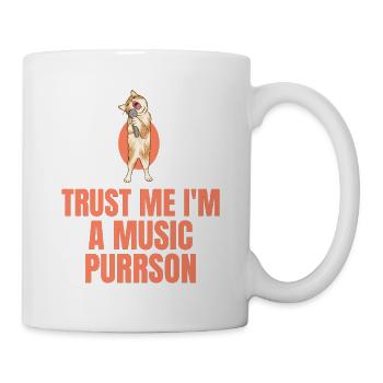 Funny animal music cat - Mug - white - Right