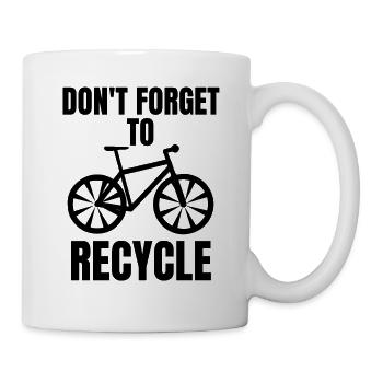 Fahrrad-Wortspiel - Tasse - Weiß - Rechts