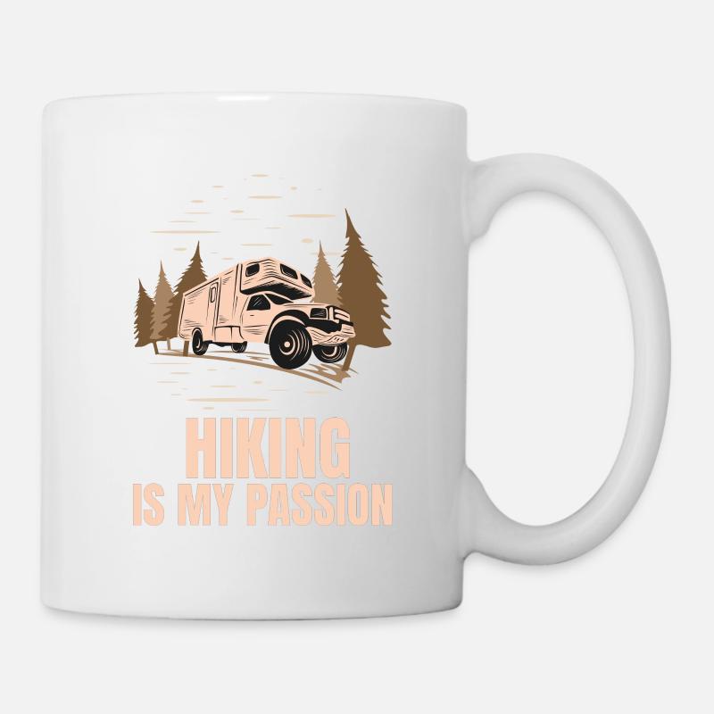 Hiking is my passion - Mug - white