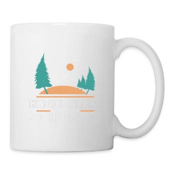 Der Weg zum Glück ist ein Wanderweg - Tasse - Weiß - Rechts