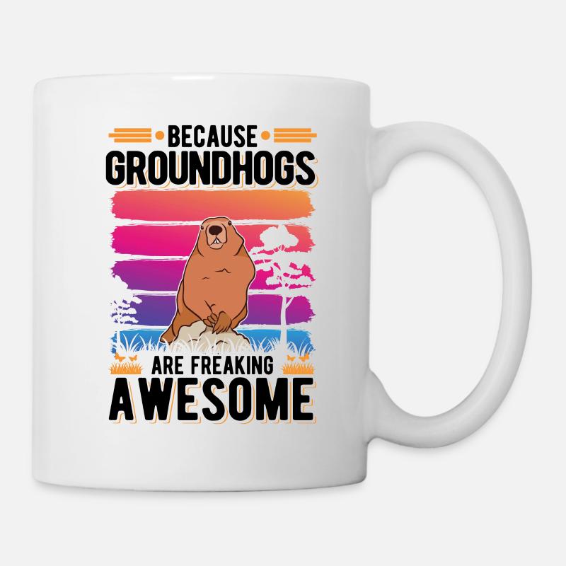 Marmotte Marmotte Forêt Marmotte Marmotte - Mug blanc - blanc