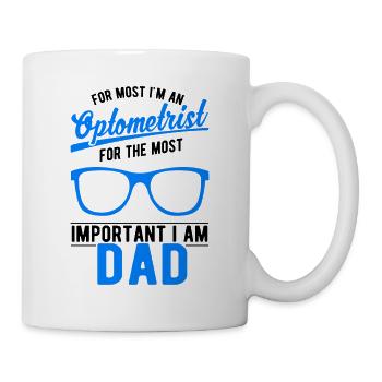 Optiker Vater Augenoptiker Geschenk - Tasse - Weiß - Rechts