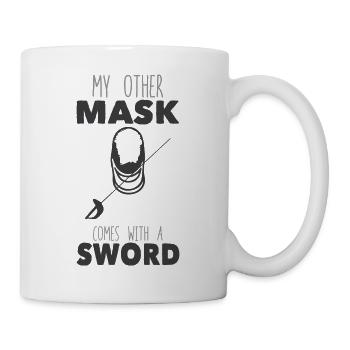 Schwertmaske - Tasse - Weiß - Rechts