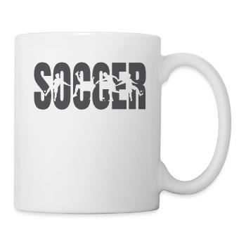Fußball silhouette - Tasse - Weiß - Rechts