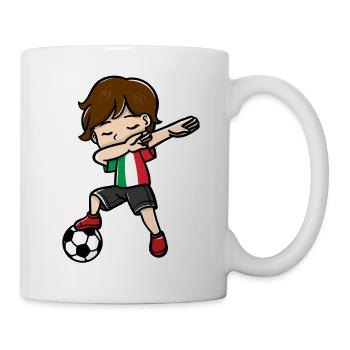 Dabbing Young Football Players Italian Flag - Mug - white - Right