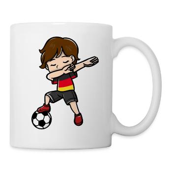 Dabbing Young Football Players German Flag - Mug - white - Right
