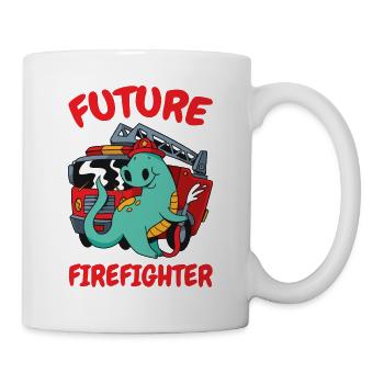 Zukünftiger Feuerwehrmann Für Kinder Freiwilliger - Tasse - Weiß - Rechts