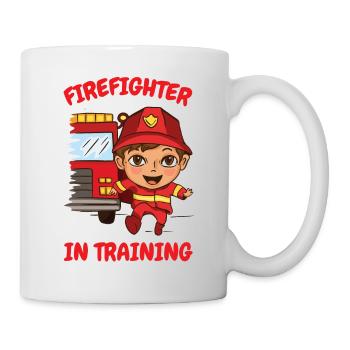 Firefighter in training for children - Mug - white - Right