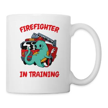 Feuerwehrmann In Der Ausbildung Für Kinder - Tasse - Weiß - Rechts