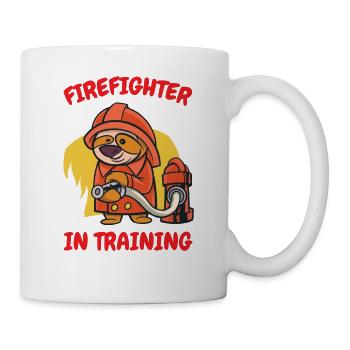 Firefighter in training for children - Mug - white - Right