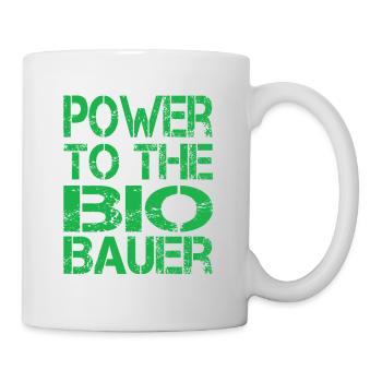 Power To The Bio Bauer - Tasse - Weiß - Rechts