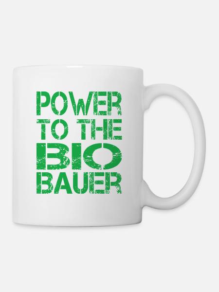 Power To The Bio Bauer - Tasse - Weiß