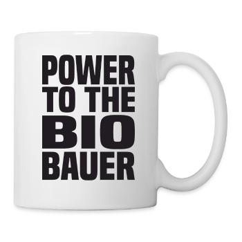 Power To The Bio Bauer - Tasse - Weiß - Rechts