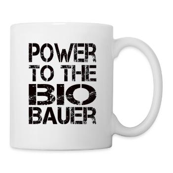Power To The Bio Bauer - Tasse - Weiß - Rechts