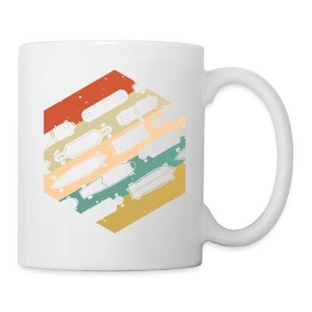 Retro Vintage Skateboards - Mug - white - Right