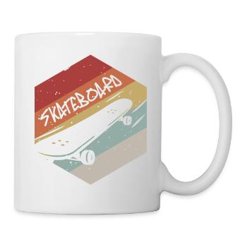 Retro Vintage Skateboard - Mug - white - Right